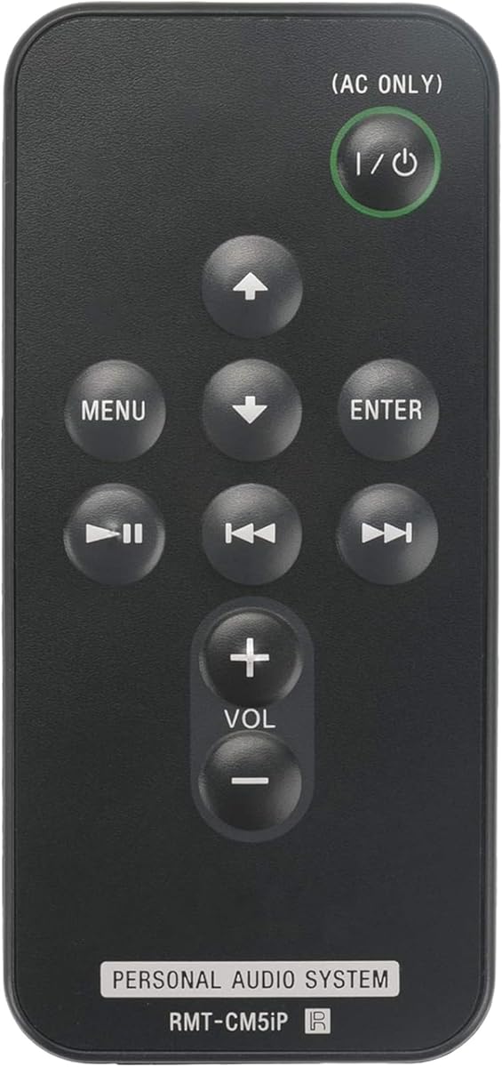 New RMT-CM5iP Replaced Remote Control fit for Sony Personal Audio System | RDP-M7iPN Portable Speaker Dock (Black)