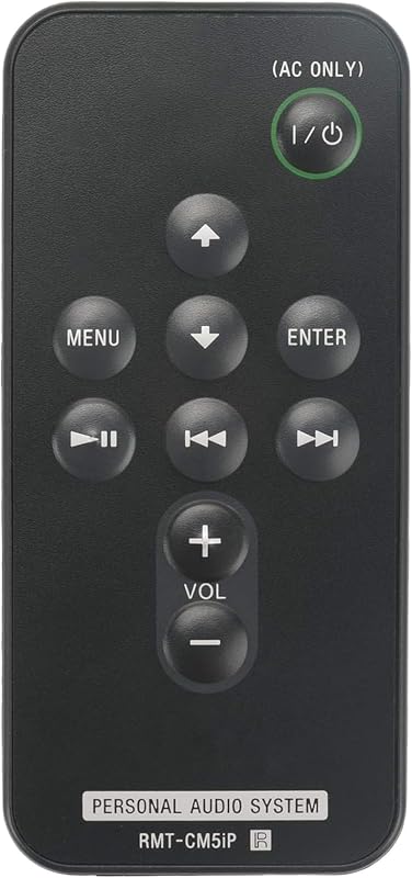 New RMT-CM5iP Replaced Remote Control fit for Sony Personal Audio System | RDP-M7iPN Portable Speaker Dock (Black)