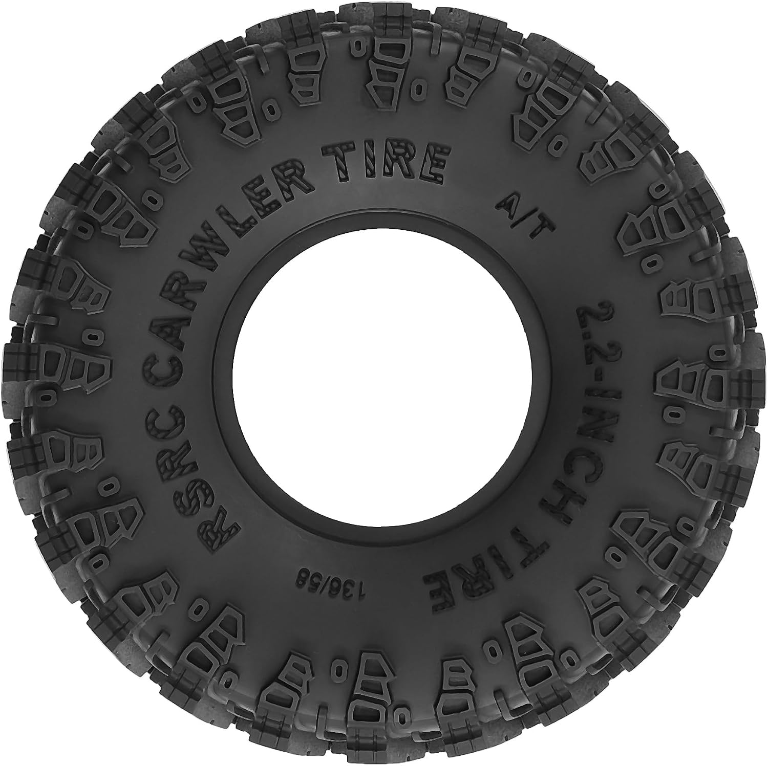 2.2 RC Crawler Tires OD 5.35" 1/10 All Terrain Super Grip Soft Mud Tyres fit 2.2 Beadlock Wheels For 1:10 Rock Crawler Car Traxxas TRX4 Axial SCX10 RC4WD Wraith Yeti Capra RR10 RBX10 4PCS
