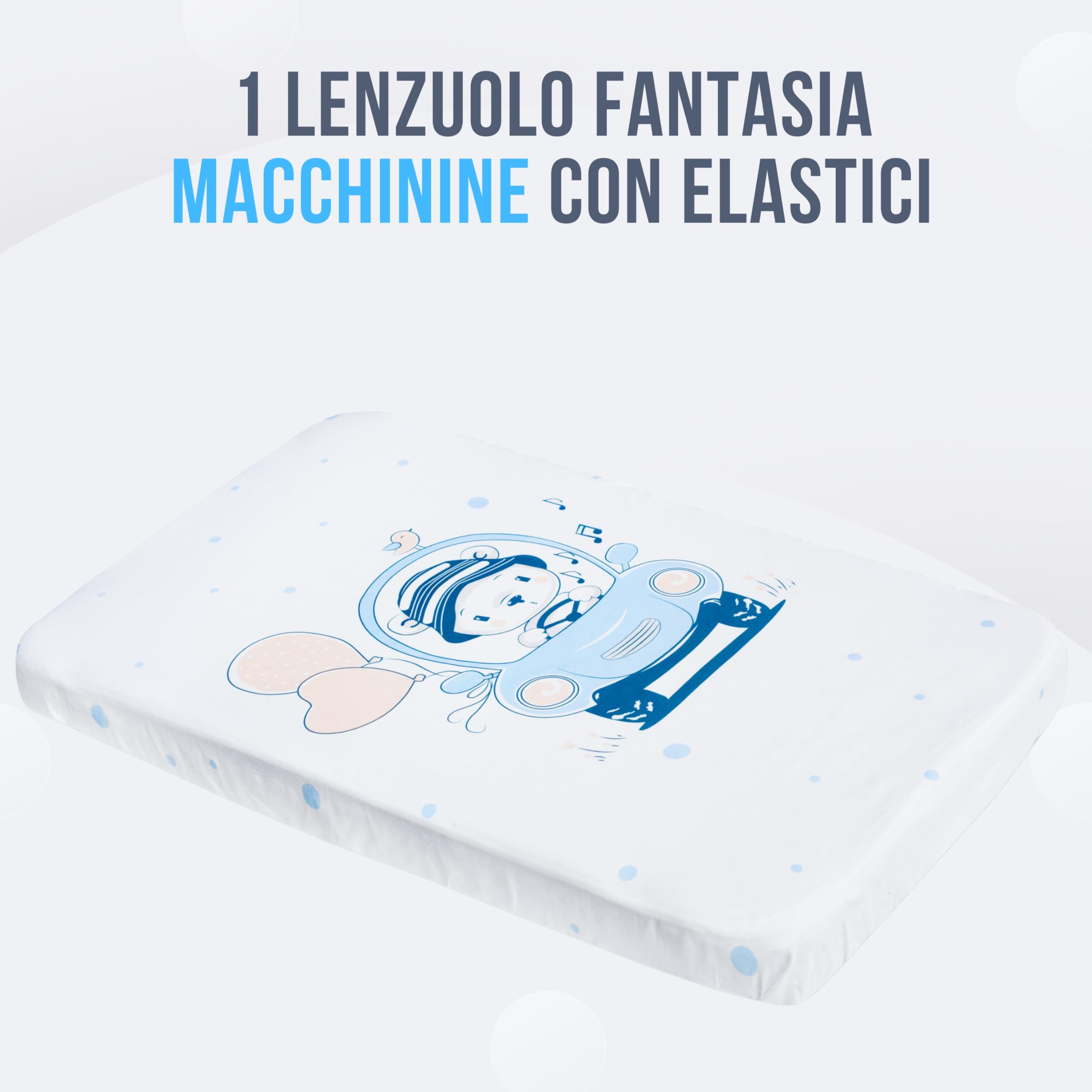 GOYSILA Set 3 Pezzi Lenzuola Next To Me Compatibili Chicco Next2Me Cotone 100% Certificato Oeko-Tex 2 Lenzuola con Angoli 83x50 cm e 1 Coprimaterasso Impermeabile Traspirante Salvapipì Lavabile Blu