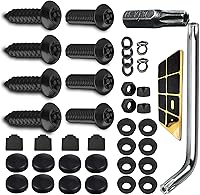 Vista 1 de Kit de tornillos antirrobo para matrícula, kit de placa de matrícula resistente a manipulaciones, tornillos de seguridad de 1/4 pulgadas (M6), kit