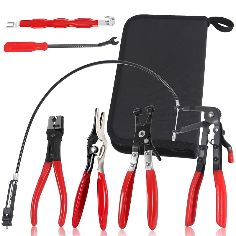 Kit de Alicates para Abraçadeiras de Mangueira Plyvuir com Acesso Longo de 68,6 cm, 6 Peças