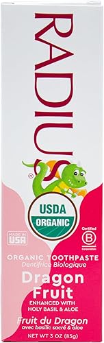 Miniatura 18 de RADIUS USDA - Pasta de dientes orgánica para niños, 3 onzas, no tóxica, sin químicos, sin gluten, diseñada para mejorar la salud de las encías para