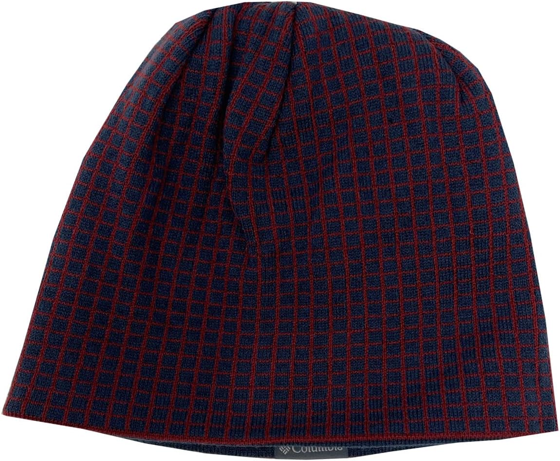 Columbia Unisex Maple Heights Reversible Hat Knitted Cap (Navy/red, One Size)