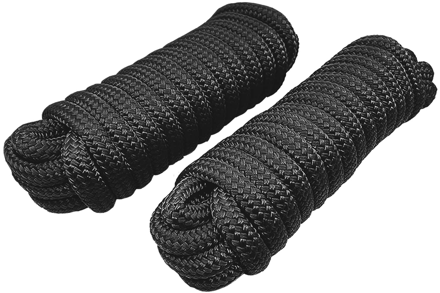 Dock Lines: 1/2" x 25' Double Braided Nylon Boat Dock Lines - Premium Boat Ropes for Secure Docking with 12" Loop - Marine Grade Boat Rope/Dock Line, Sturdy and Hi-Performance - 2 Pack