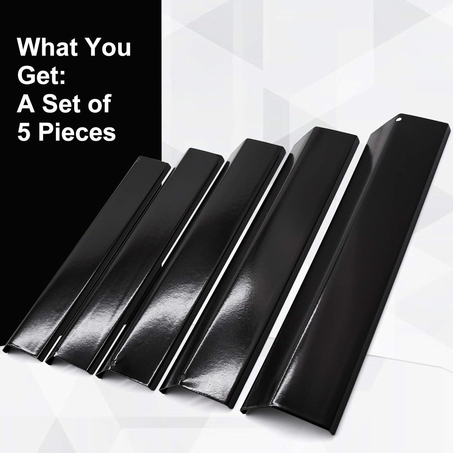 Metal Club Compatible with Grill Heat Plates Brinkmann Brinkman 810-3660-S 810-2512-S 810-2511-S Grills, 5-Pack Porcelain Steel Grill Heat Shields Heat Tents Replacement : Garden & Outdoor
