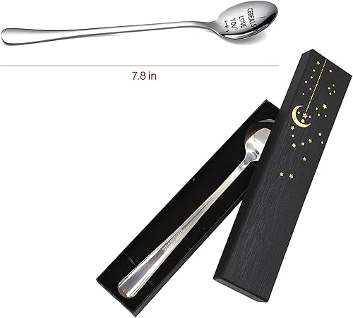 Miniatura 5 de Divertida cuchara de acero inoxidable grabada, cucharas I Cerealsly Love You, cuchara de cereales y café para marido, esposa, parejas, novio, novia,