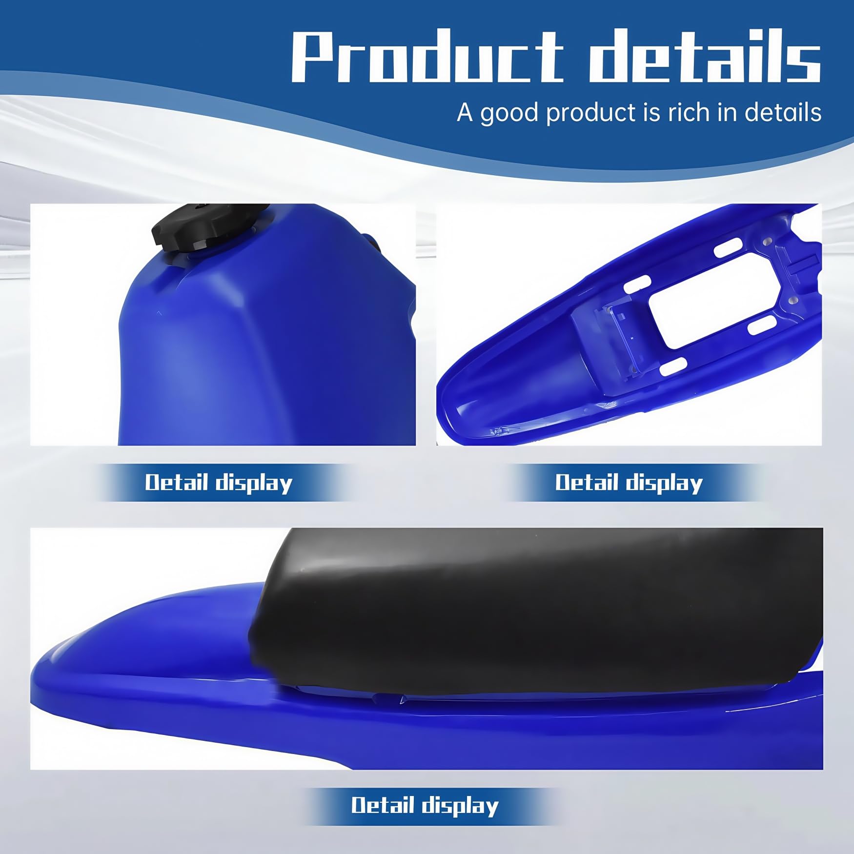 GREEN Plastic Fairing Fuel Tank Seat Mud Guard Foot Rest 49cc - Foto 12