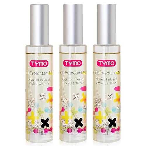 TYMO Protector térmico para cabello con aceite de argán para herramientas de peinado calentadas, acondicionador en aerosol para suavizar e hidratar,