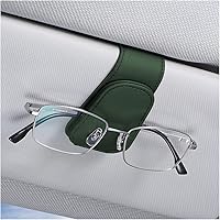 Vista 47 de AICEL Soportes para lentes de sol para visera solar de automóvil, soporte de cuero para colgar gafas, soporte magnético para lentes y clip