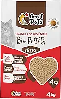 Areia Sanitária para Gatos 4kg – Granulado Natural de Arroz, Controle de Odores, Great Pets