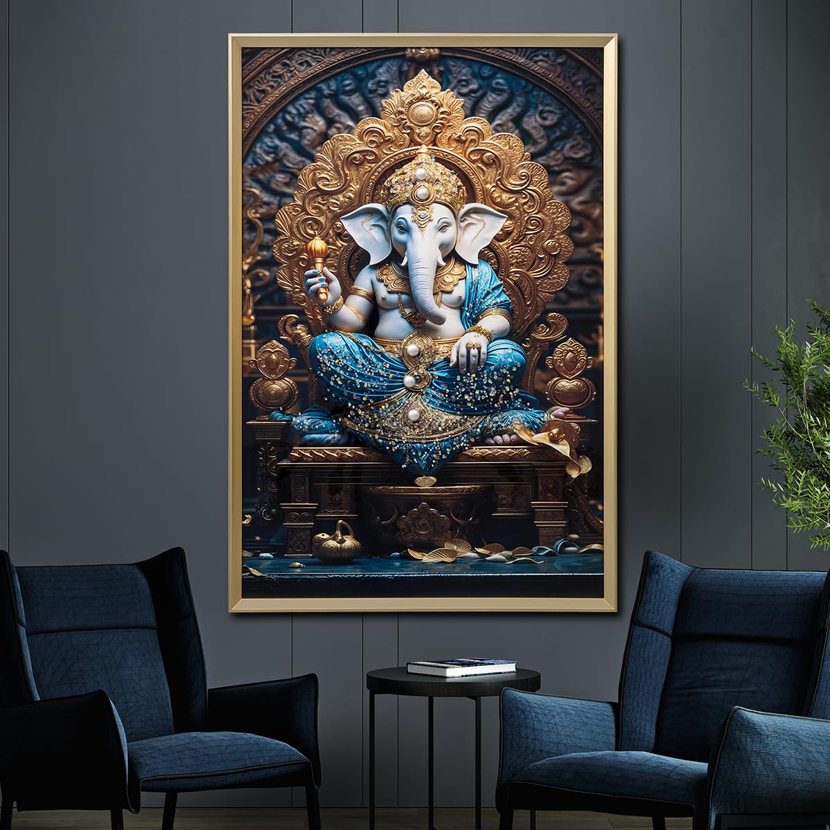 DEKOR CENTRE - Prosperity and Peace Ganesh ji | Crystal Painting for Wall Decoration | Ideal for Home, Office, Hotels, Bedroom and Living Room Decor | Size - 24x36 Inches (B0D8WG45F8) Amazon Price History, Amazon Price Tracker