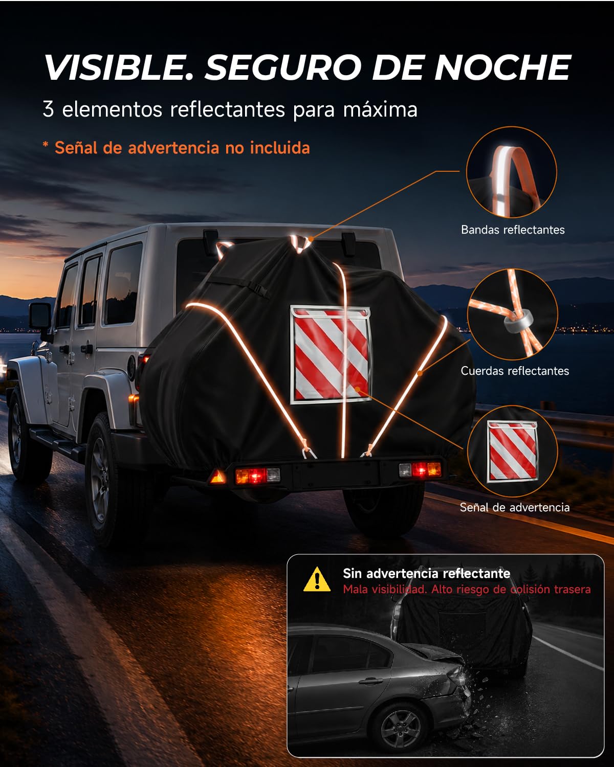 Funda Bicicleta Exterior Impermeable para 2, 600D Resistente al Viento | 210×80×115cm, Resistencia al Desgarro, con Cuerda de 6m, Portátil, para Acampar, Viajes por Carretera, Mudanza