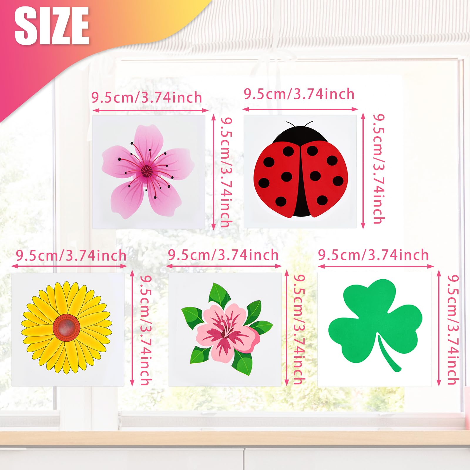 Lot de 30 Autocollants Anti-Mouches pour intérieur, pièges à Mouches pour fenêtre, Attrape-Mouches Collants pour la Maison