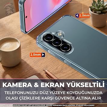 Rongep [Maxi-Clear] Samsung Galaxy A37 için Şeffaf Kılıf Kamera Yükseltili A 37 Koruyucu Esnek ve Hafif Tasarımlı Darbelere ve Çizilmeye Karşı Dayanıklı Telefonu Tam Kaplayan Samsung A37 Kılıfı