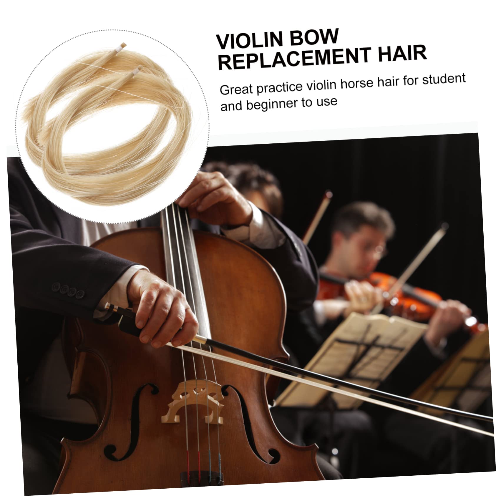TOYANDONA 3 Piezas 2 pelo de de caballo accesorios de de violín de violín para principiantes accesorios de violín pelo de de viola suministros de violín