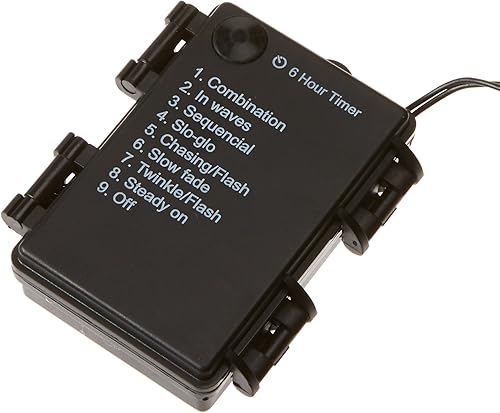 Miniatura 3 de Festive Guirnalda de luces navideñas con temporizador LED, funciona con pilas, color blanco, 200 bombillas (paquete de 2)