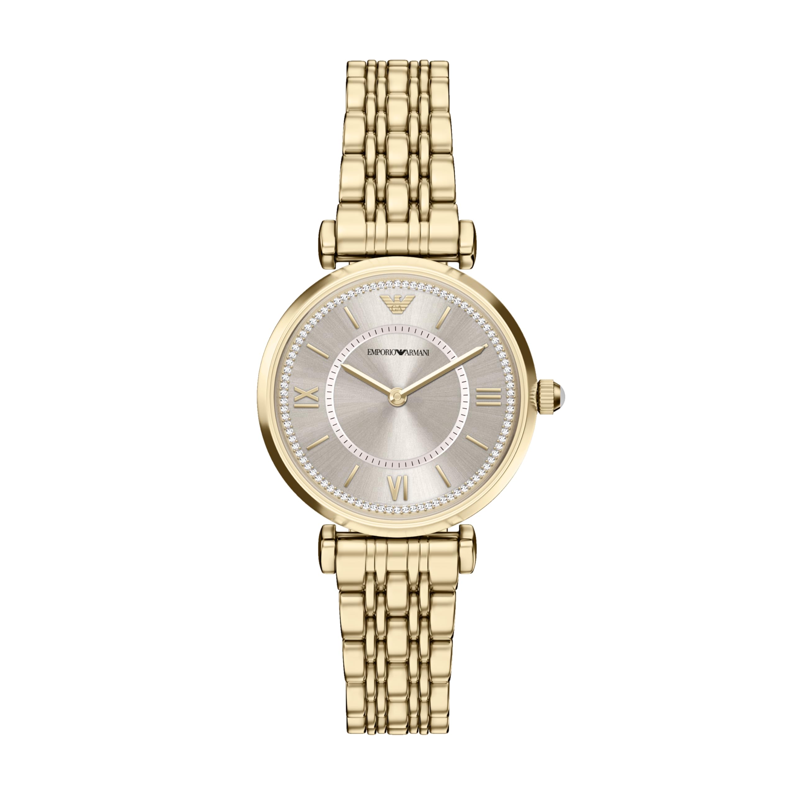 Emporio Armani Two-Hand Gold-Tone Stainless Steel Watch, Ar11766