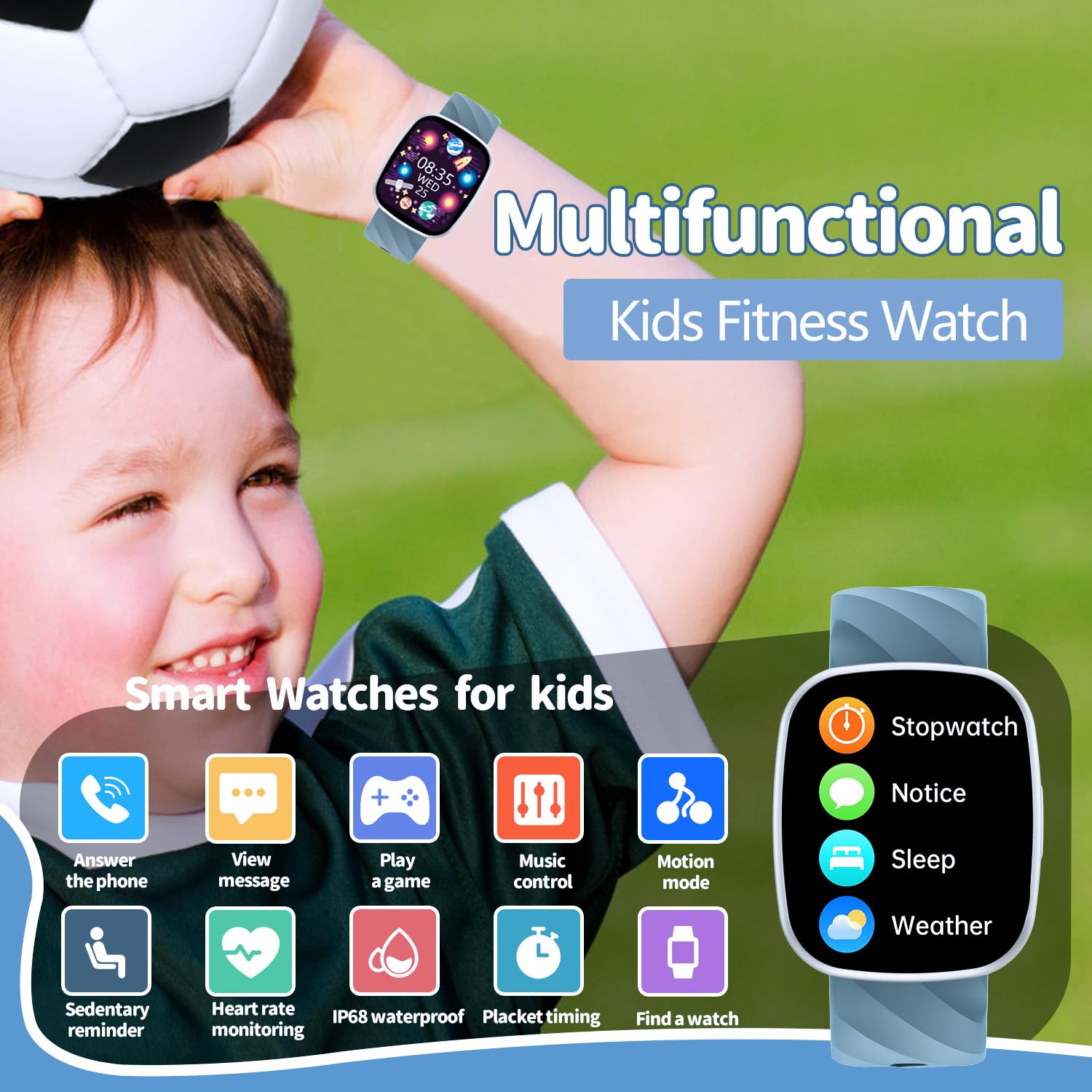 Smartwatch PTHTECHUS Children's IP67 Con Chiamate - Dettaglio