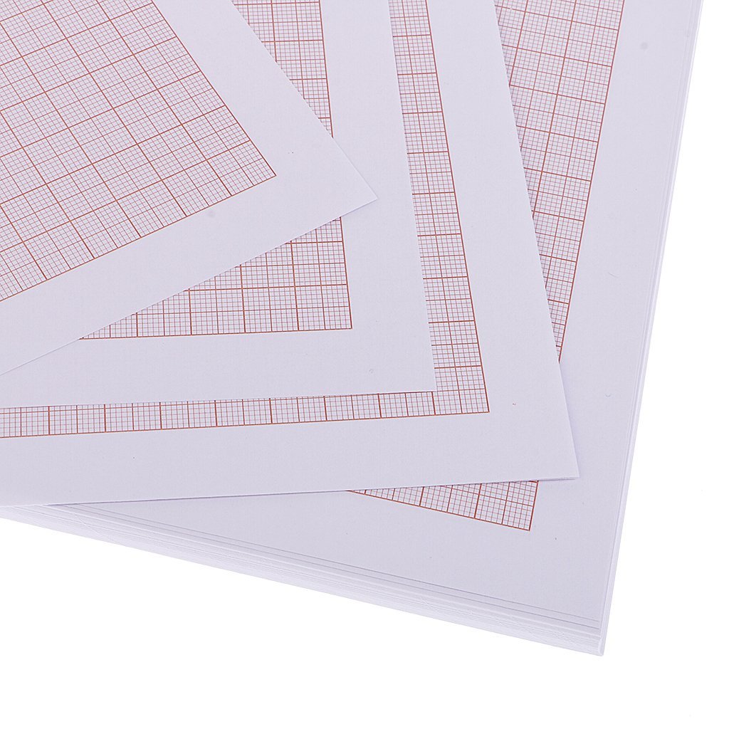 Tubayia 100 hojas de papel cuadriculado para geometría, ciencia, dibujo (A3)