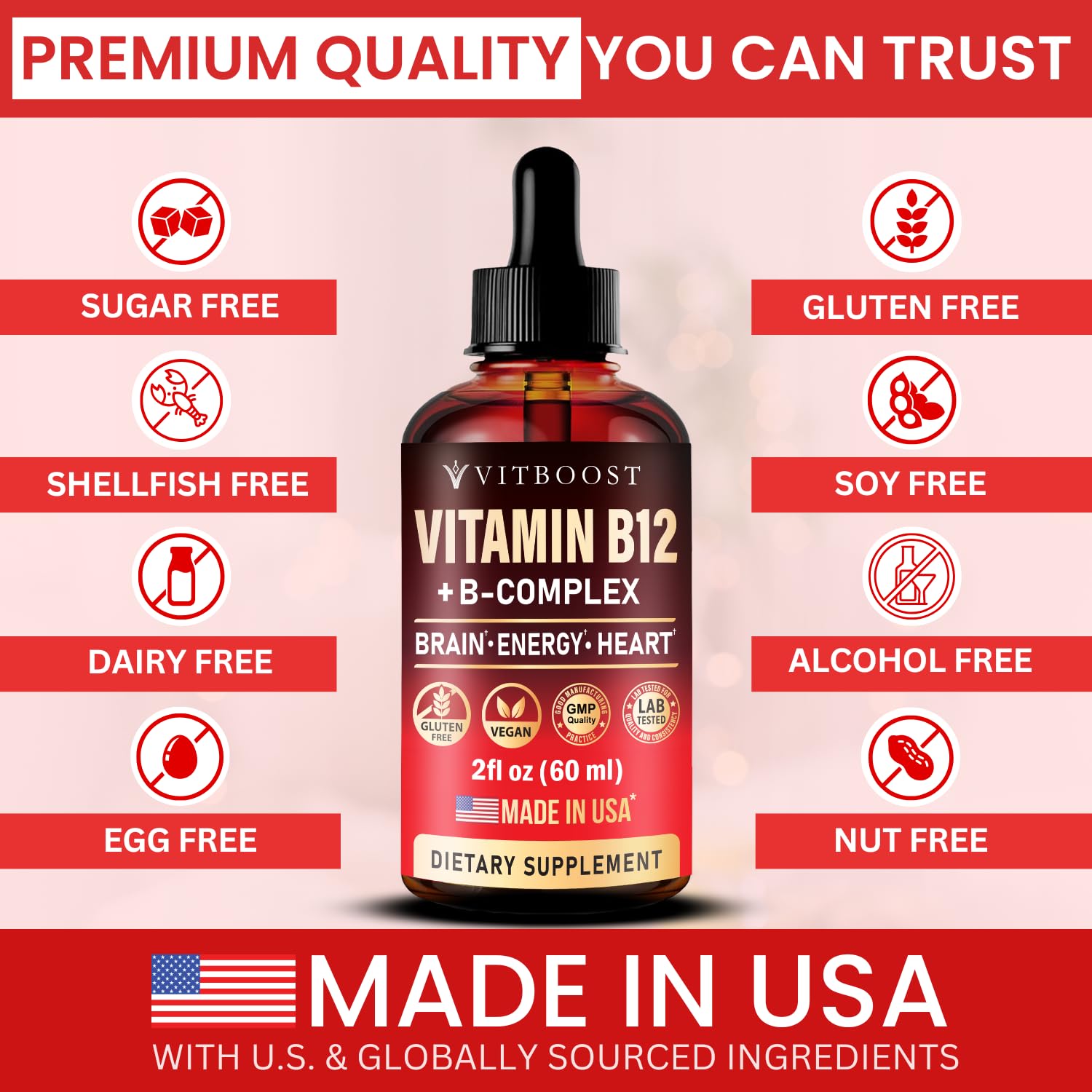 Vitamin B12 with B Complex 20000 mcg, Vegan Raspberry Liquid Drops - 2PK — Amazon image 4
