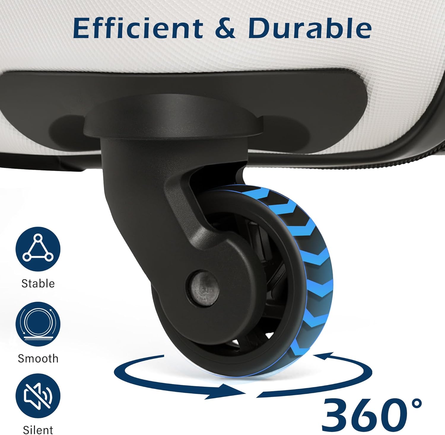 Coolife Luggage Set 3 Piece Hardside PC+ABS Suitcase with TSA Lock, Expandable Large Checked Luggage, Lightweight Rolling Carry On with Spinner Wheels(20/24/28 Inch, White) - Image 5