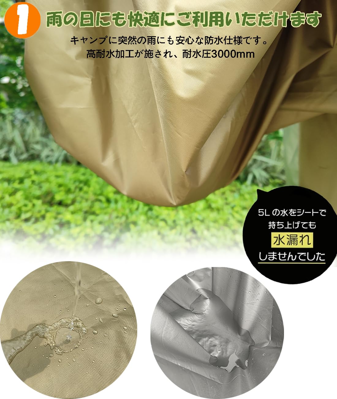 ネネット にゃー アウトドアこもの テント 防水シート｜アウトドア