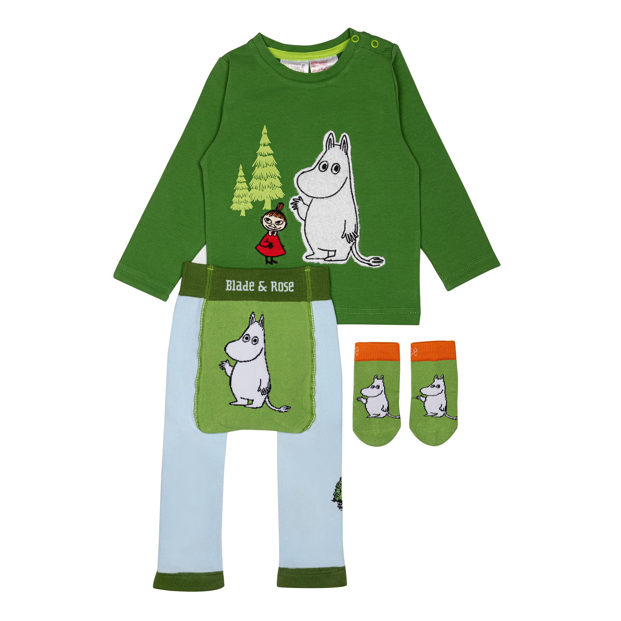 Blade & Rose | Moomin Free To Explore Outfit | Baby Outfit Set | Clothing For Babies & Toddlers 0-6 Months