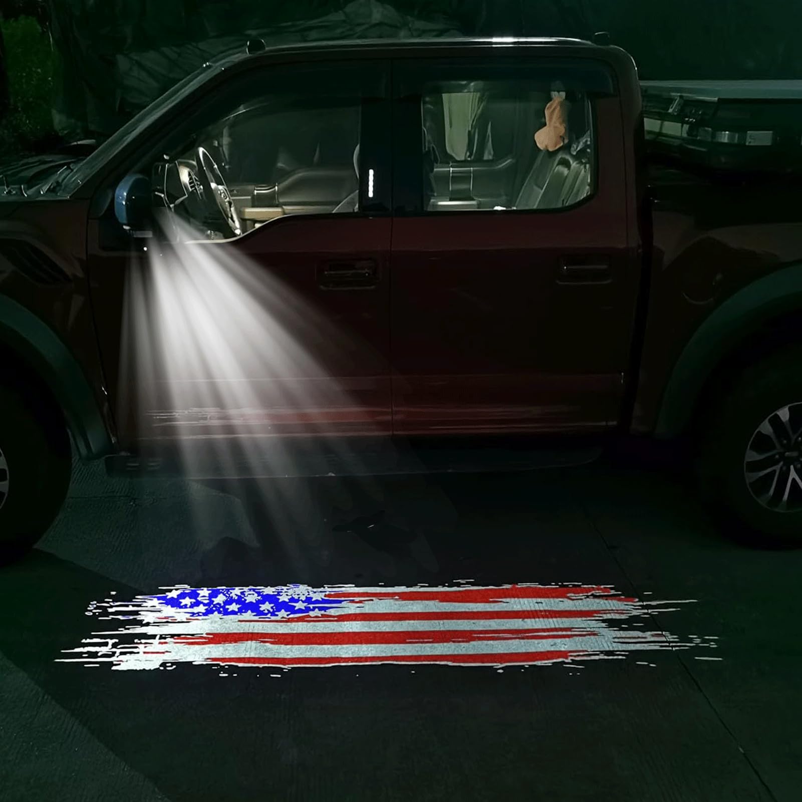 2Pcs Side Mirror LED Puddle Welcome Projector/Door/Floor Light Accessories Suitable for Ford F150 2015 2016 2017 2018 2019 2020 2021 2022