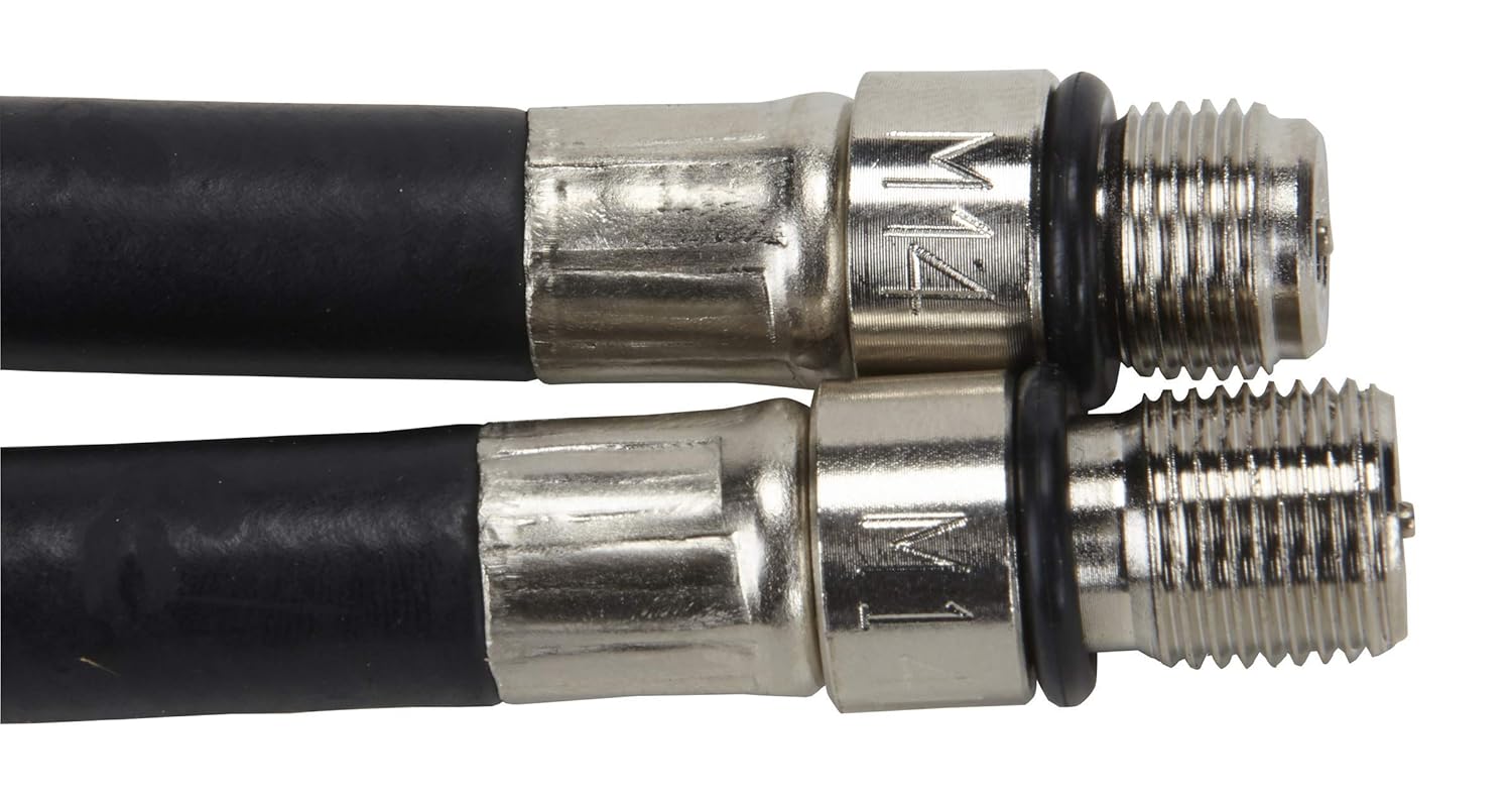 Close-up of M14 and M10 threaded adapters for the compression tester