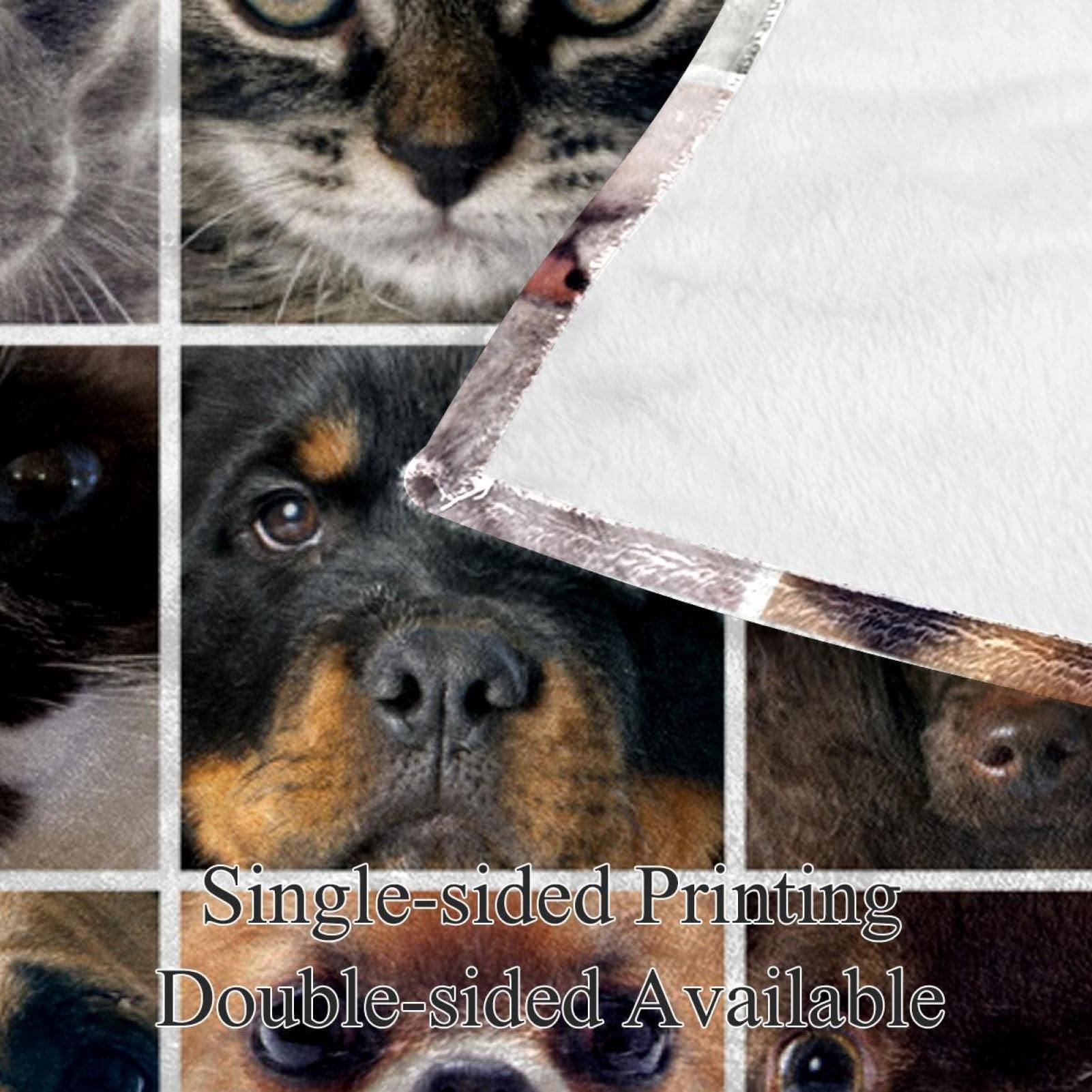Group of Dogs and Cats Couverture polaire légère en peluche pour canapé