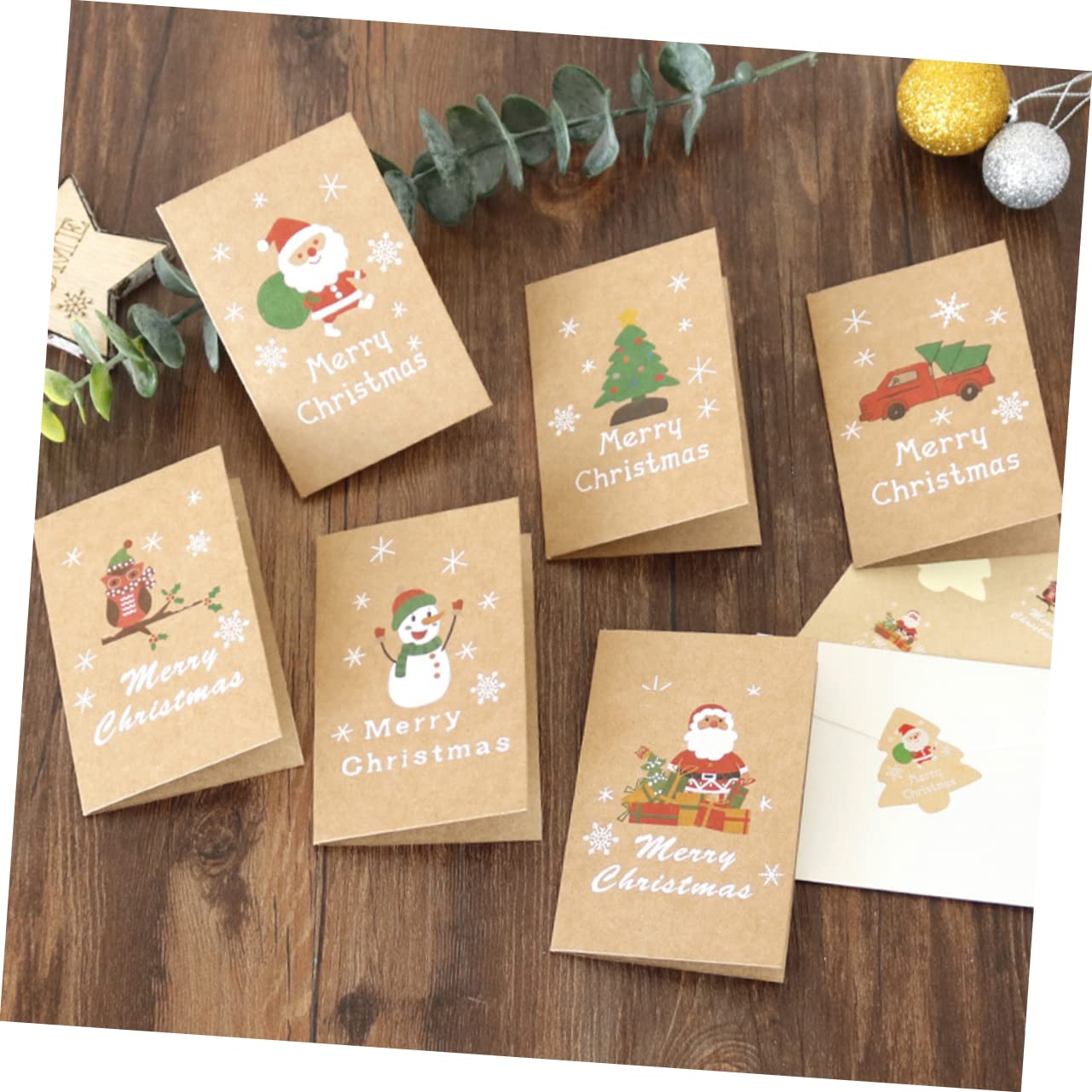 120sätze Weihnachtsgrußkarten Festliche Botschaften Mit Karten Umschlägen Stickern Für Winterfestivalsaison Für Weihnachtswünsche