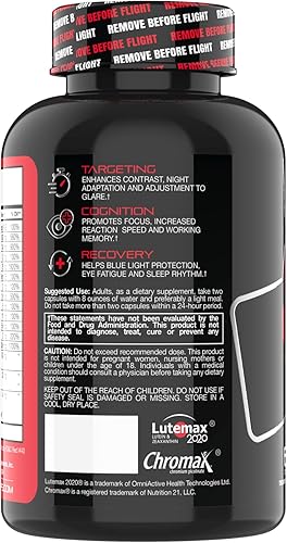 Miniatura 3 de FIGHTER PILOT SUPPLEMENTS VELOXEYE 60CT Suministro para 1 mes