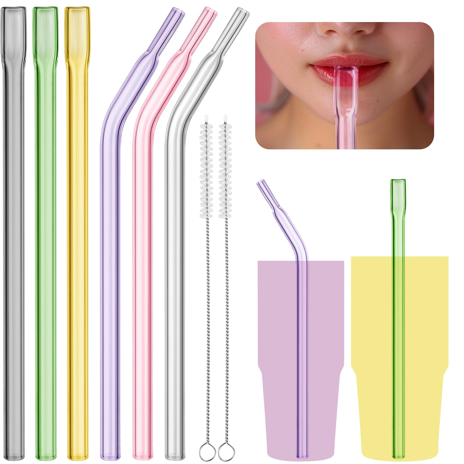 Pailles en verre anti-plis NiHome pour prendre soin de votre sourire