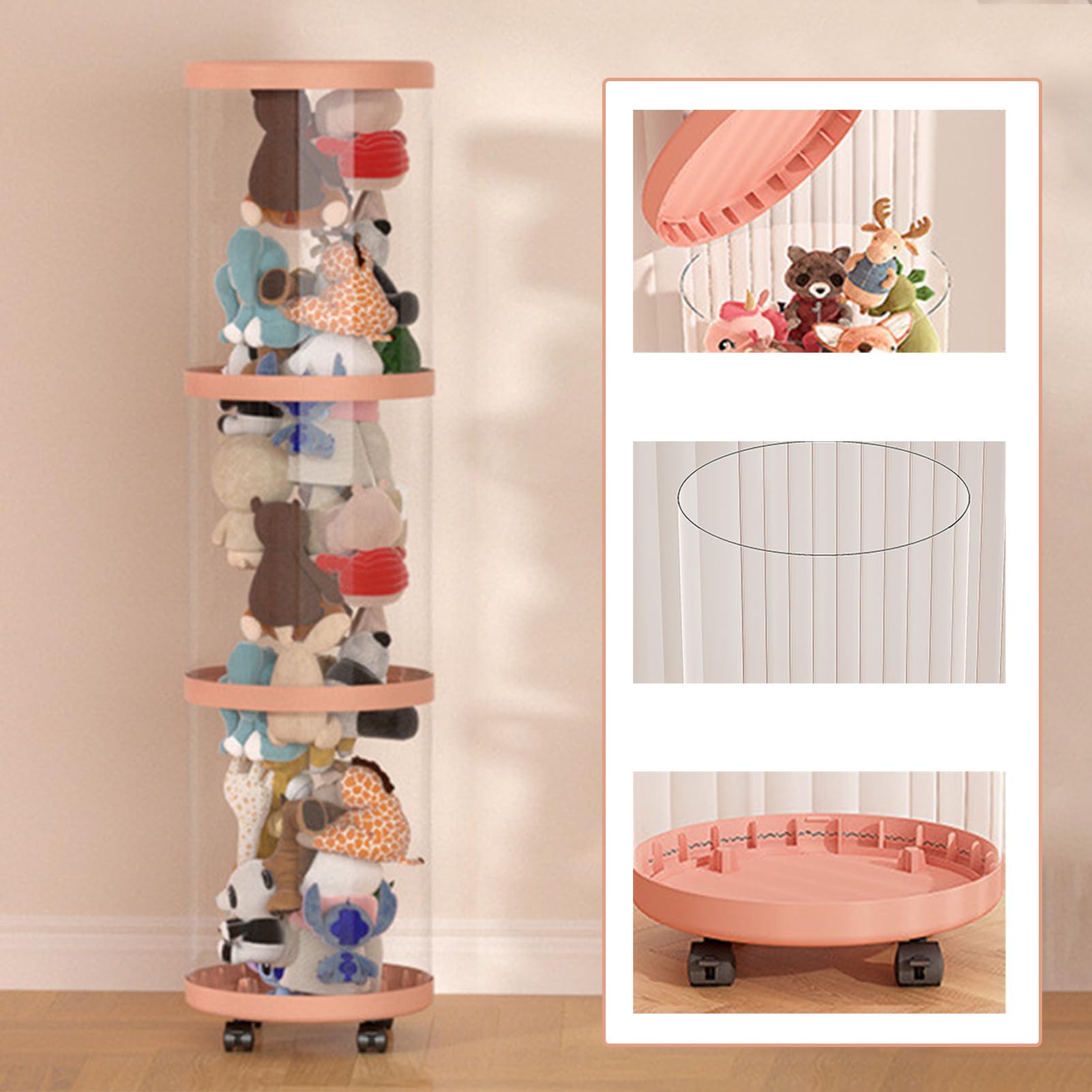 Tubo organizador de animales de peluche,Almacenamiento de tubos de animales