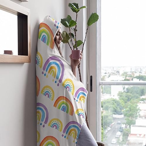 Miniatura 10 de ARAHANT Bonita manta con capucha de hipopótamo, manta con capucha de animales de dibujos animados, regalo de hipopótamo para niños, franela, suave y