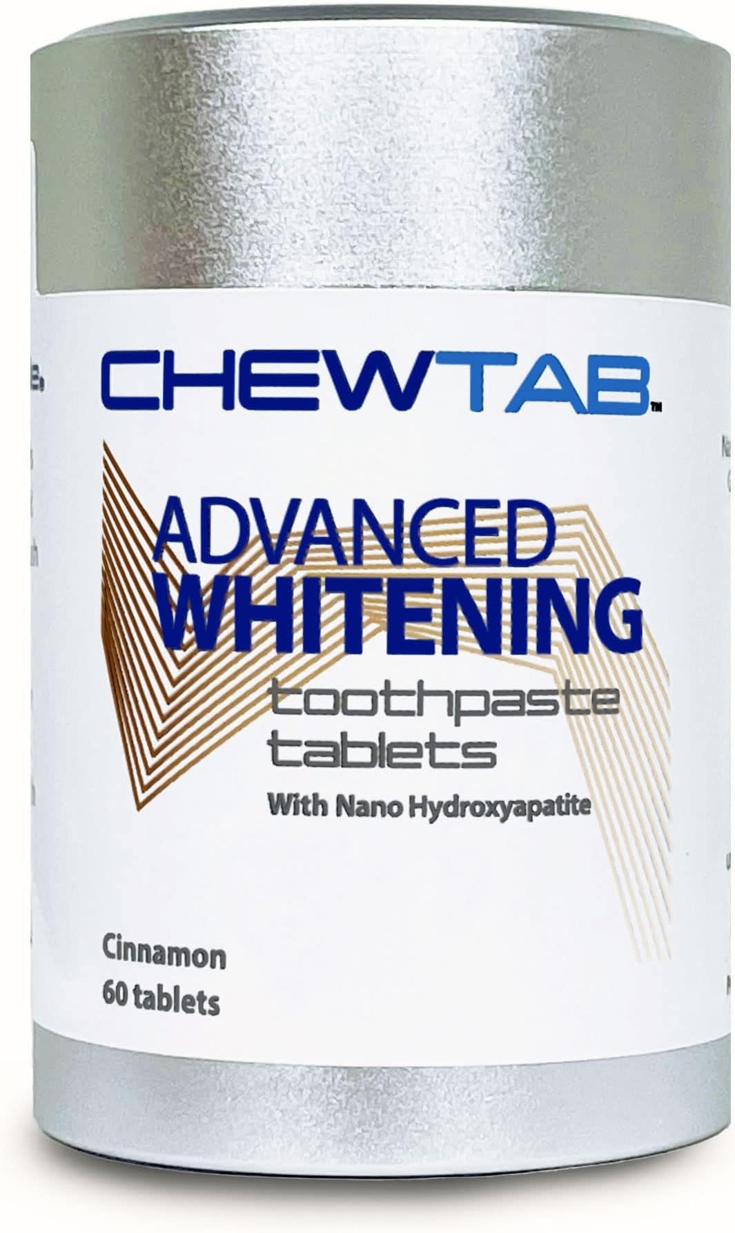 Chewtab Advanced Whitening Toothpaste Tablets with Nano-Hydroxyapatite (Cinnamon)