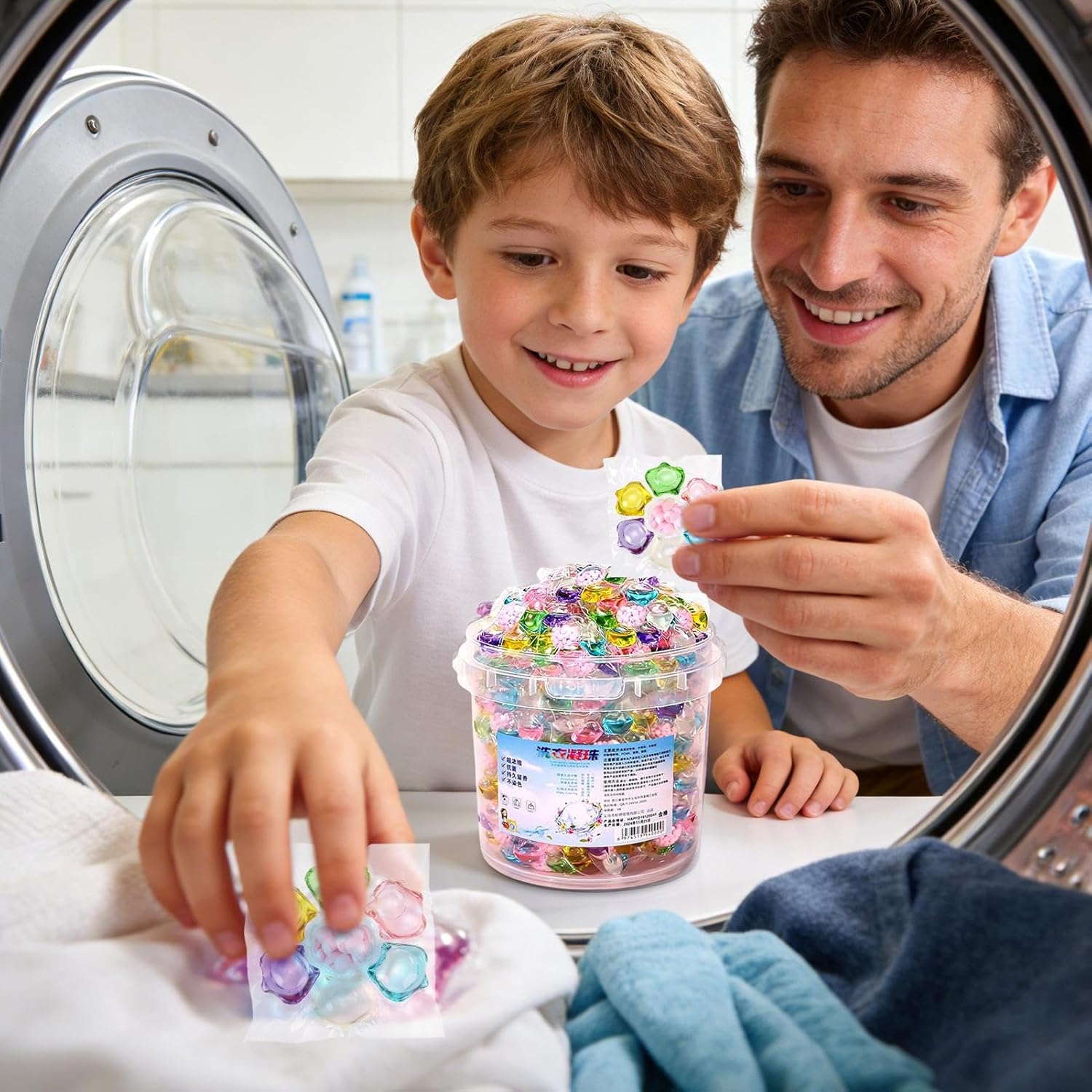 Laundry Detergent Pods - 100 Pieces | Scented Washing Pods For Clothes, Fabric, Bed Sheets, Stain And Odor Removal, Home Washer Laundry Soap, Easy Use, Powerful Cleaning Solution