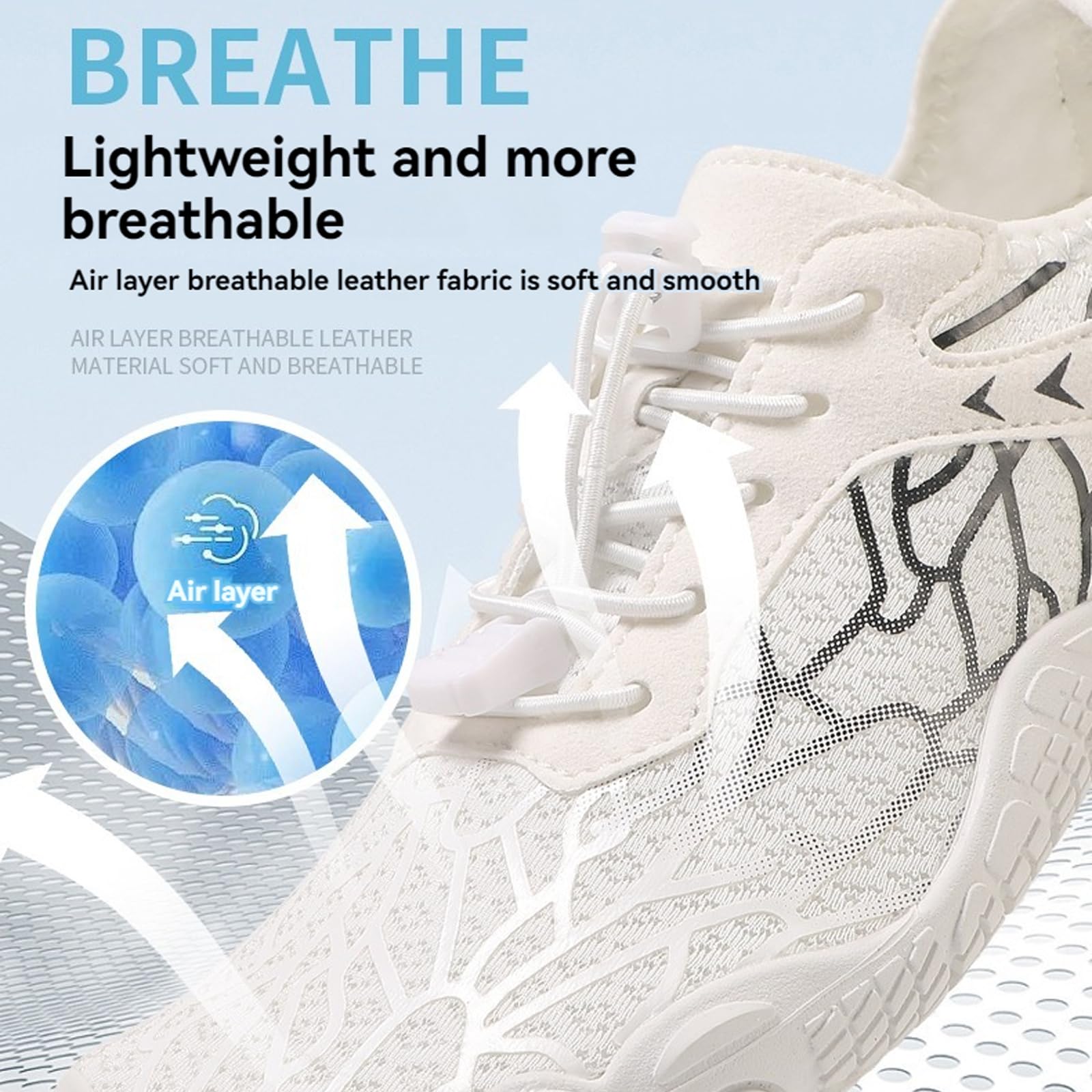 HF Stride Shoes Women Slip On Wide Toe Box Shoes Women Hike Barefoot Sneakers Healthy & Non-Slip Barefoot ShoesWomen Hiking Footwear Men Lightweight Walking Sneakers Unisex — view 4