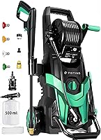 FOTING 4500 PSI Electric Pressure Washer with 3.2 GPM, Foam Cannon, 4 Quick-Connect Nozzles & 23FT Hose for Cars, Driveways, Patios