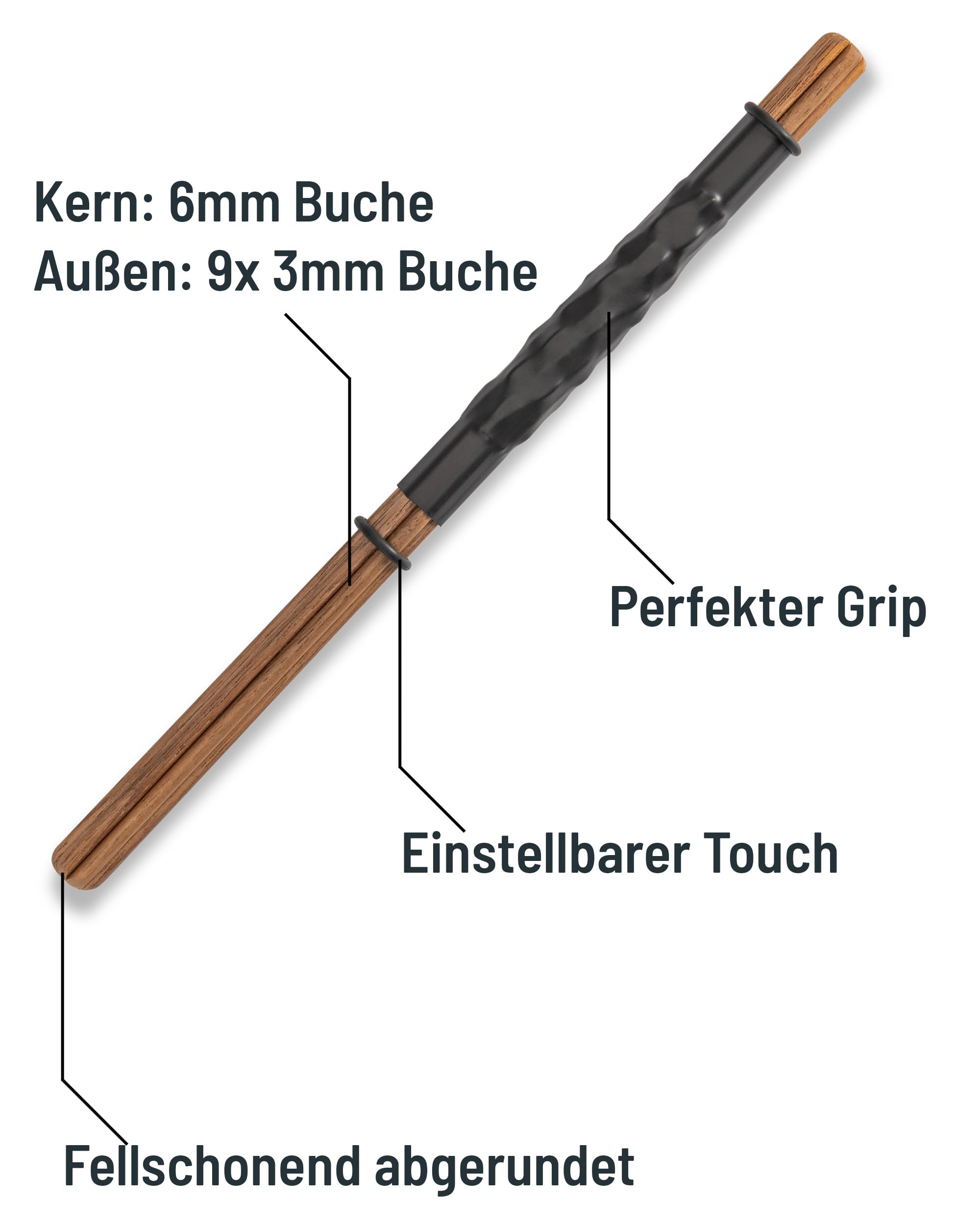 Schlagwerk Bodhran Tipper · Baquetas percusión