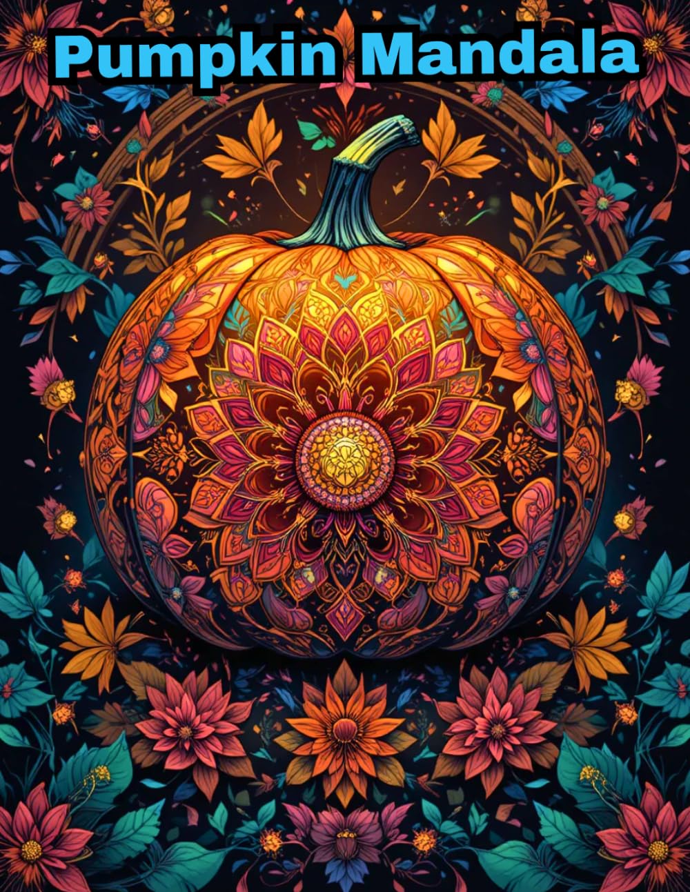 Pumpkin Mandala Coloring Book: 50 Unique Autumn Inspired Designs for Stress Relief and Relaxation