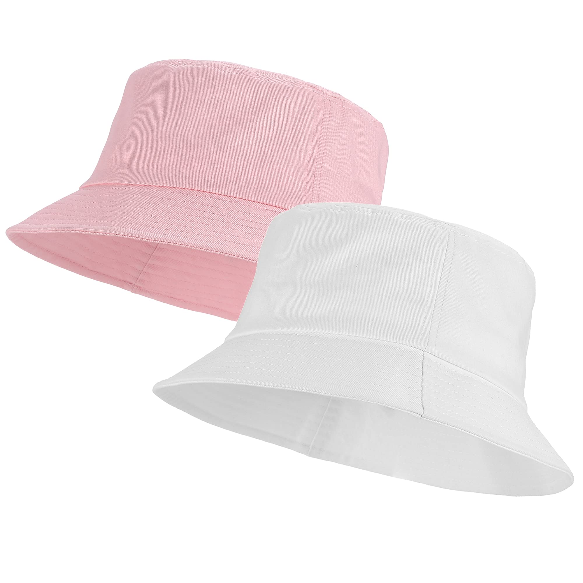 Unisex 2 Pack Cotton Bucket Hat Packable Sun Hat for Men  display picture 2
