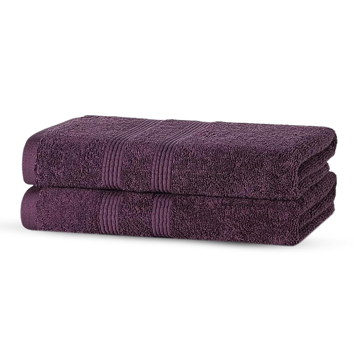 Premium Hand Towels for Bathroom | 100% Cotton, Ultra Soft and Highly Absorbent | 500 GSM Extra Large Hand Towels for Kitchen, Hotel & Spa - Purple, Pack 2
