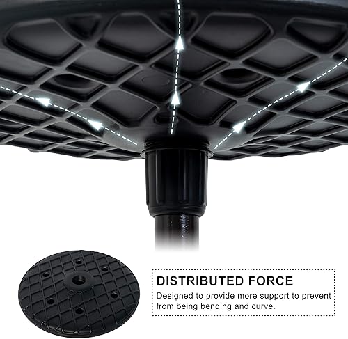 Miniatura 7 de Sundale Outdoor Mesa de sombrilla ajustable, bandeja de mesa redonda portátil con agujero para paraguas, para playa, patio, jardín, piscina, 20