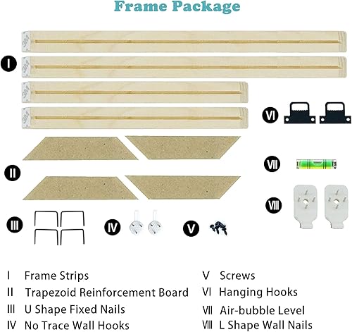 Miniatura 3 de YOKSAS Marco para pintura artística de diamante de 11.8 x 15.7 in, barras de lona de madera, kit de montaje de marco de lienzo de 9.8 x 13.8 pulgadas