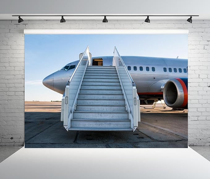BELECO Fondo de Tela de Avión 10x6.5 pies para Decoración de Fiestas miniatura 5