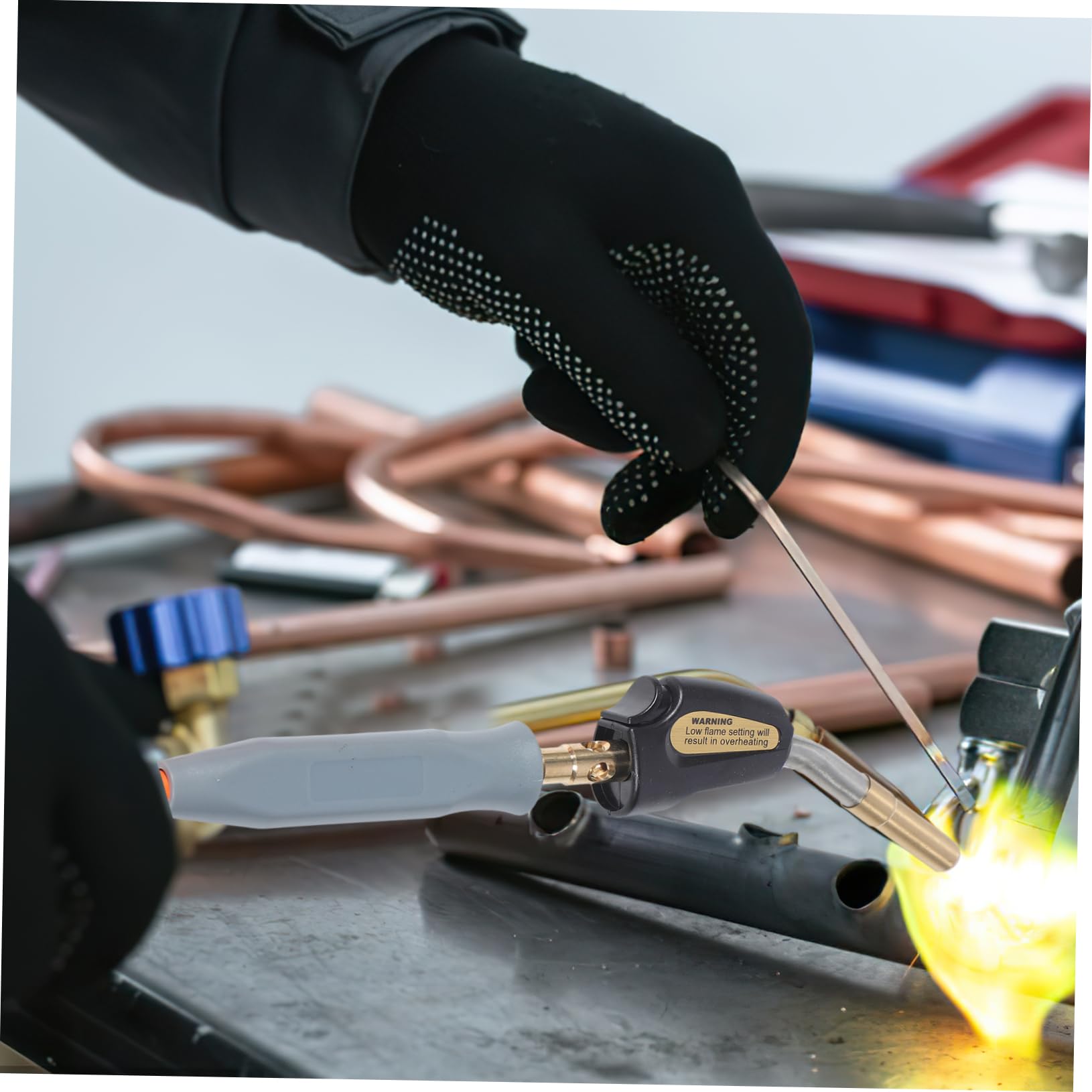 KICHOUSE 4 Gear Adjustable Propane Torch Hose Welding Torch Pressurized Flame Replacement for Old