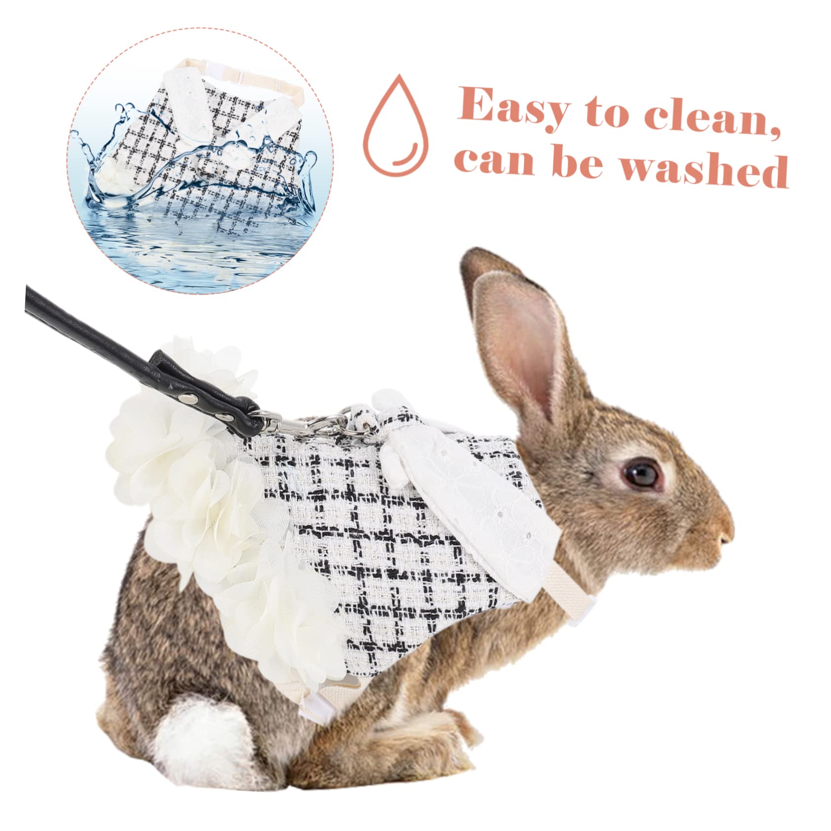 BESPORTBLE 3sätze Kaninchen Geschirr Mit Leine Niedliches Bunny Outfit Für Haustiere Atmungsaktives Design Für Besondere Anlässe Und Fotos Bequem Und Stilvoll