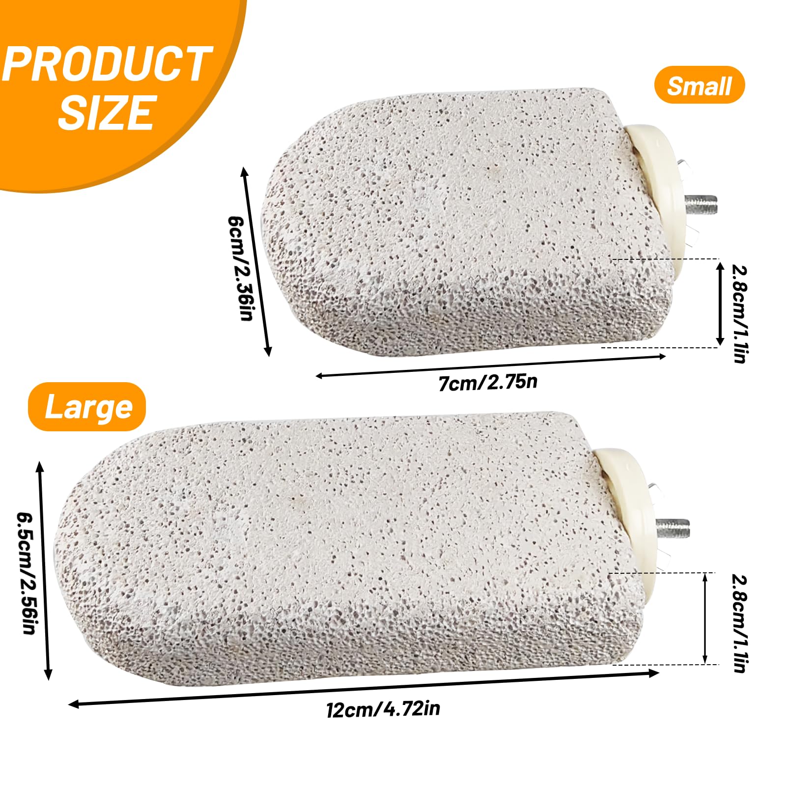 4 Pack Bird Beak Grinding Calcium Stone, Parrot Cage Perch Stand Platform Foot Claws Trimmer, Parrot Teething Stone Toy, Bird Cage Accessories for Parakeet, Hamster, Chinchilla, Small - image 2